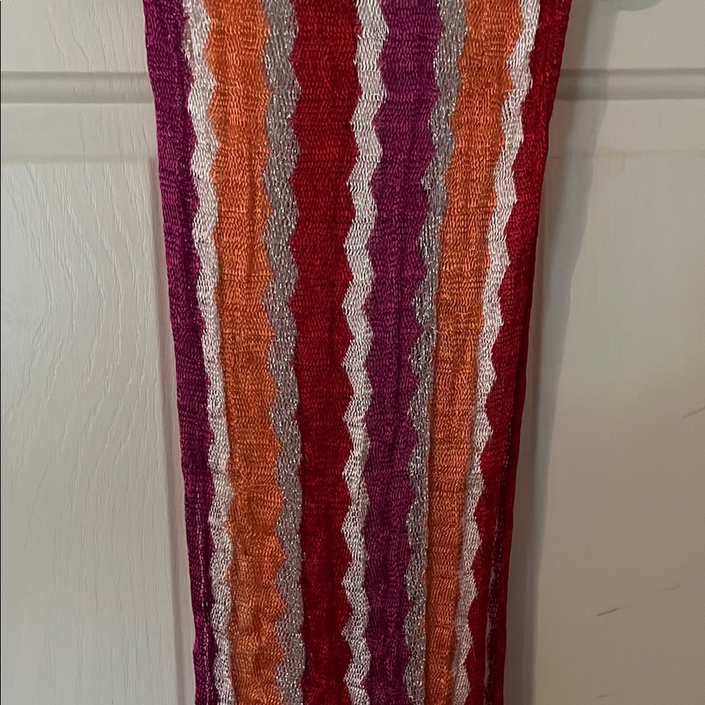 Colorful Striped Knit Scarf